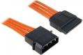 bitfenix molex to sata adapter 45cm sleeved orange black extra photo 1