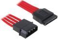 bitfenix molex to sata adapter 45cm sleeved red black extra photo 1