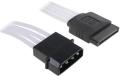 bitfenix molex to sata adapter 45cm sleeved white black extra photo 1