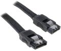 bitfenix sata 3 cable 30cm sleeved black black extra photo 1