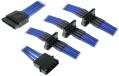 bitfenix molex to 4x sata adapter 20cm sleeved blue black extra photo 1