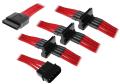 bitfenix molex to 4x sata adapter 80cm sleeved red black extra photo 1