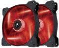 corsair air series sp140 led red high static pressure 140mm fan twin pack extra photo 1