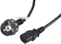 lanberg cable power cord cee 42923 iec 320 c13 3m vde black extra photo 1