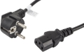 lanberg cable power cord cee 7 7 iec 320 c13 18m vde black extra photo 1