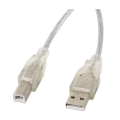 lanberg cable usb 20 am bm ferrite transparent 18m extra photo 1