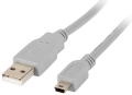 lanberg cable usb 20 a plug mini 5pm grey 18m extra photo 1