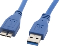 lanberg cable usb 30 a plug micro 5pm blue 3m extra photo 1