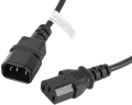 lanberg extension power supply cable iec 320 c13 c14 18m black extra photo 1
