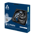 arctic p12 pwm fan 120mm black black extra photo 4