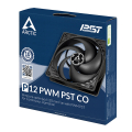 arctic p12 pwm pst co fan 120mm black black extra photo 1