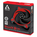 arctic bionix p120 pressure optimised 120mm gaming fan with pwm pst red extra photo 5