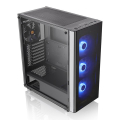 case thermaltake v200 tempered glass rgb edition mid tower chassis black extra photo 3