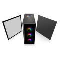 case thermaltake view 21 tempered glass rgb plus edition mid tower chassis black extra photo 1