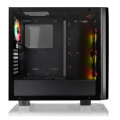 case thermaltake view 21 tempered glass rgb plus edition mid tower chassis black extra photo 2