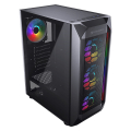 case cougar mx410 mesh g rgb tempered glass side window rgb fans extra photo 3