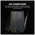 case corsair 6500x dual chamber tempered glass midi tower black extra photo 2