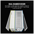 case corsair 2500x dual chamber tempered glass midi tower white extra photo 2