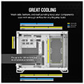 case corsair 2500x dual chamber tempered glass midi tower white extra photo 4