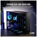 case corsair 6500x icue link rgb dual chamber tempered glass midi tower black extra photo 1
