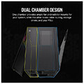 case corsair 6500x icue link rgb dual chamber tempered glass midi tower black extra photo 2