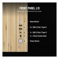 case corsair 2500x dual chamber tempered glass midi tower micro atx white bamboo wood extra photo 6