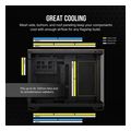 case corsair 2500x dual chamber tempered glass midi tower micro atx black walnut wood extra photo 4