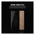 case corsair 6500x dual chamber tempered glass midi tower micro atx black walnut wood extra photo 2