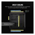 case corsair 6500x dual chamber tempered glass midi tower micro atx black walnut wood extra photo 5