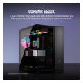 case corsair 6500x dual chamber tempered glass midi tower micro atx black obsidian aluminum extra photo 1