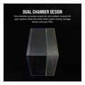 case corsair 6500x dual chamber tempered glass midi tower micro atx black obsidian aluminum extra photo 3