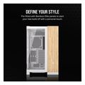 case corsair 6500x dual chamber tempered glass midi tower micro atx white bamboo wood extra photo 2