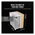 case corsair 6500x dual chamber tempered glass midi tower micro atx white bamboo wood extra photo 6