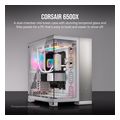 case corsair 6500x dual chamber tempered glass midi tower micro atx white satin gray aluminum extra photo 1