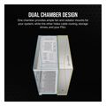 case corsair 6500x dual chamber tempered glass midi tower micro atx white satin gray aluminum extra photo 3