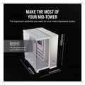case corsair 6500x dual chamber tempered glass midi tower micro atx white satin gray aluminum extra photo 6
