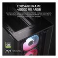 case corsair frame 4000d rs argb modular midi tower tempered glass black mini itx micro atx atx eat extra photo 1