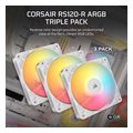 corsair rs120 r argb 120mm pwm reverse fan triple pack white co 9050197 ww extra photo 1