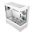 case cooler master elite 690 tempered glass atx white 3x120mm argb fans wood white extra photo 2