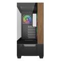 case cooler master elite 690 tempered glass atx white 3x120mm argb fans wood white extra photo 1