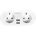 logilink sh0102 smart wifi socket outlet 2 way 2x usb with tuya extra photo 1