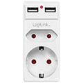 logilink pa0276 socket adapter 1x cee 7 3 2x usb a extra photo 1