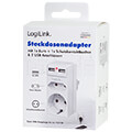 logilink pa0276 socket adapter 1x cee 7 3 2x usb a extra photo 6