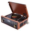 bigben td113sps 3 speeds turntable with radio tape cd usb mp3 player built in external speakers extra photo 2