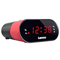 lenco cr 07 clock radio with pll fm and led display pink extra photo 1