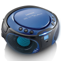 lenco scd 550 portable fm radio with cd mp3 usb blue extra photo 1
