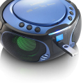 lenco scd 550 portable fm radio with cd mp3 usb blue extra photo 2