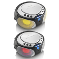 lenco scd 550 portable fm radio with cd mp3 usb silver extra photo 4