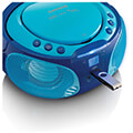 lenco scd 650 portable fm radio with cd mp3 usb microphone blue extra photo 2