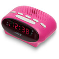 lenco icr 210 fm clock radio pink extra photo 1